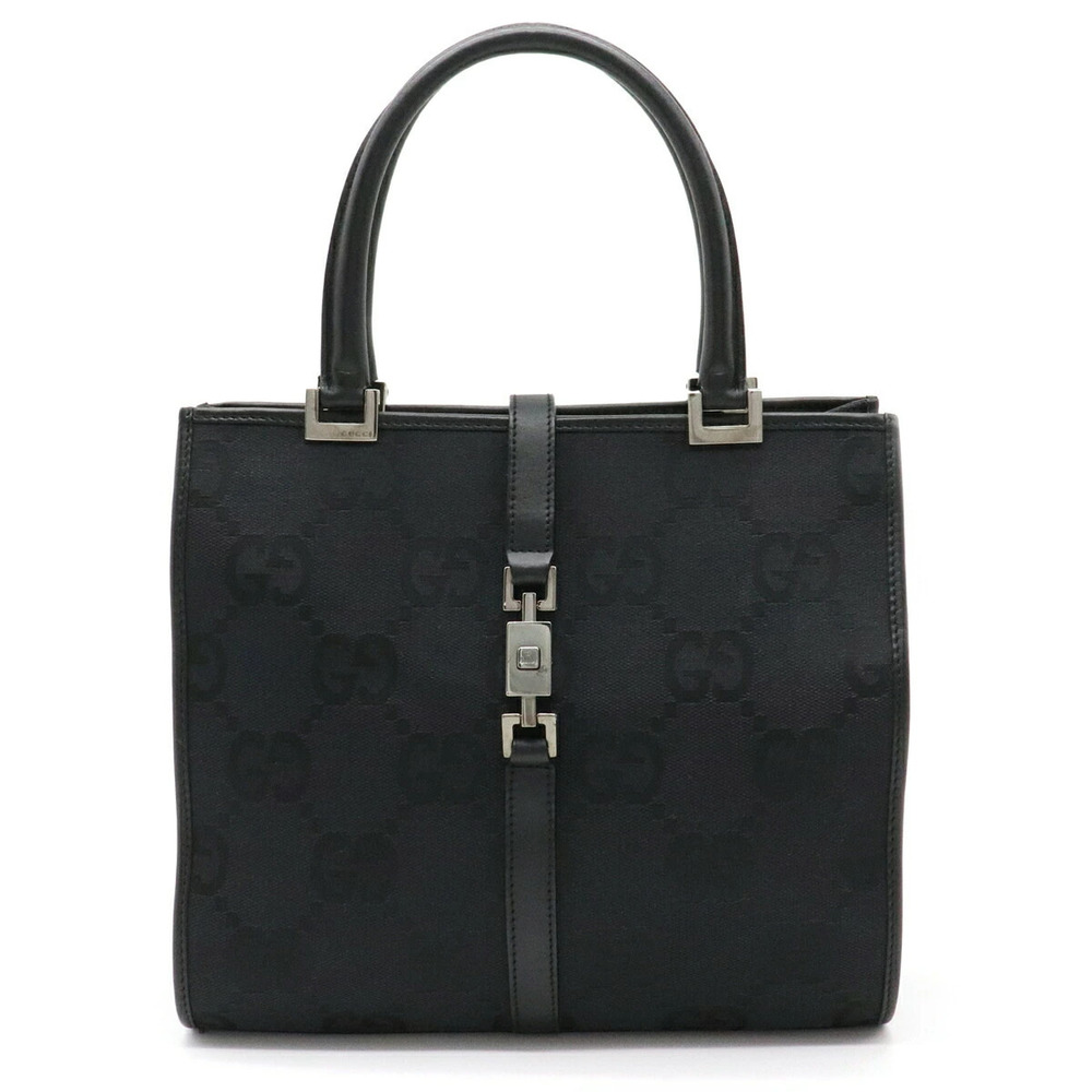 Gucci GG Canvas Jackie Handbag Leather Black